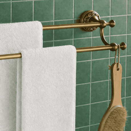 Brass Double Towel Rail