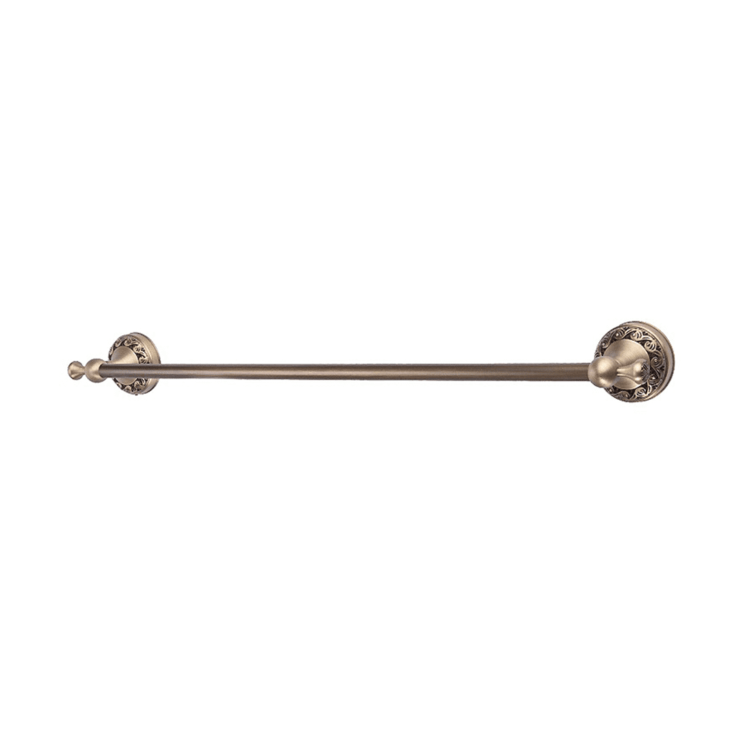 Brass Floral Single Towel Rail