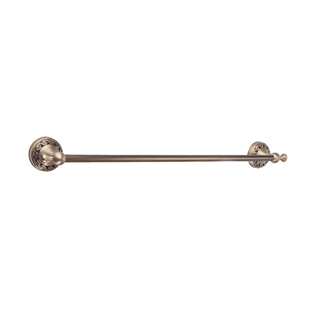 Brass Floral Single Towel Rail - Image 2