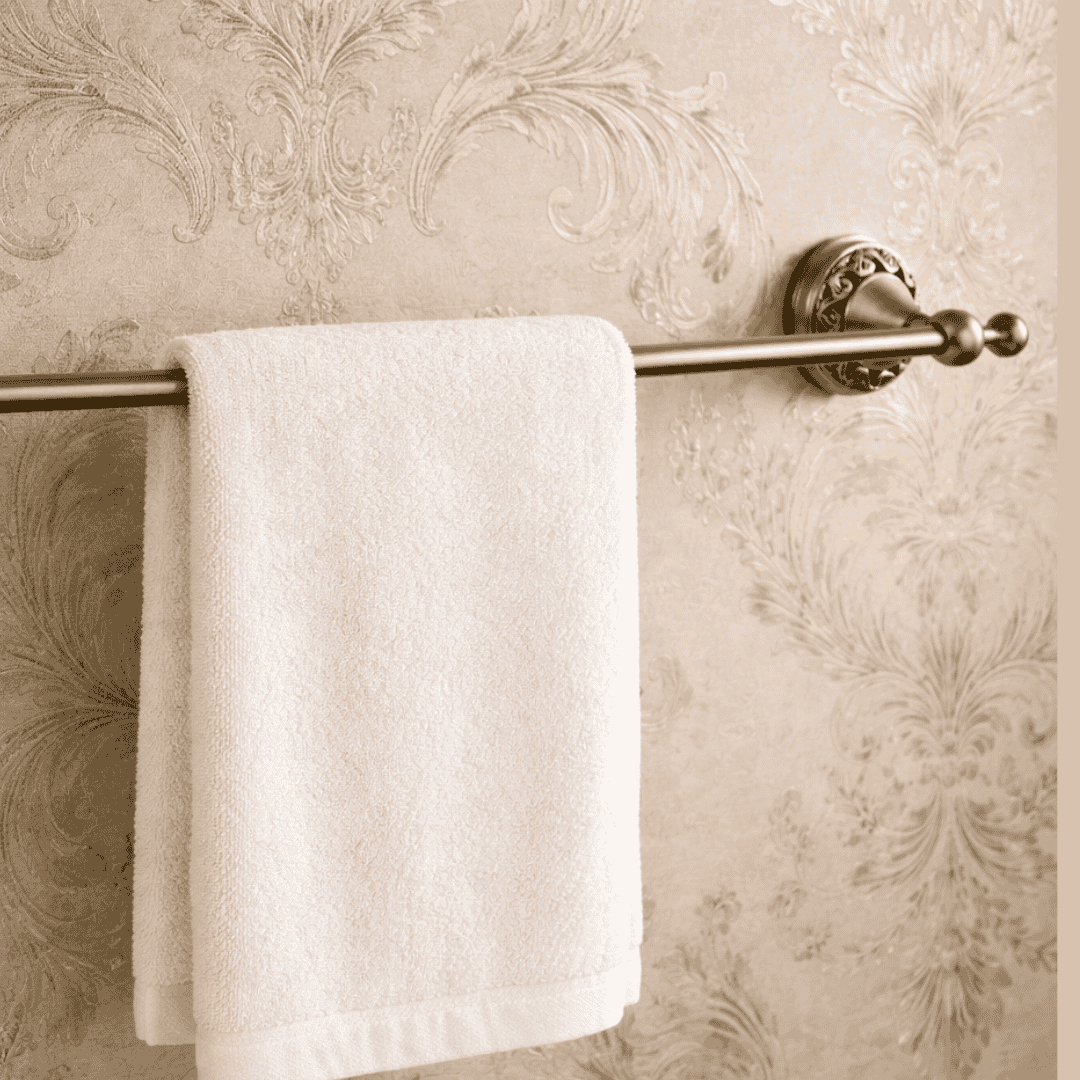 Brass Floral Single Towel Rail
