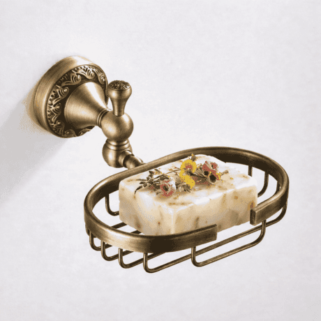 Brass Floral Soap Holder