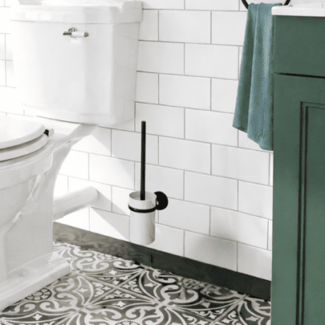 Blackened Brass Toilet Brush