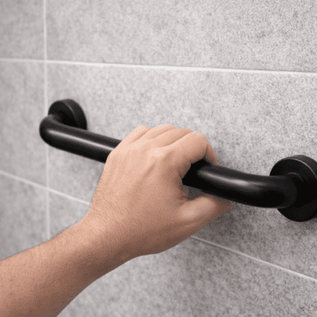 Black Grab Rail Straight