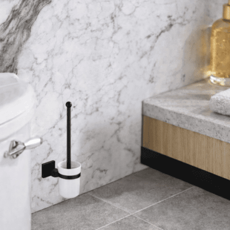 Black SQ Toilet Brush Holder
