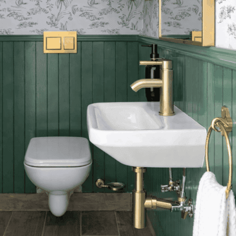 Brushed Gold Basin Bottle Trap