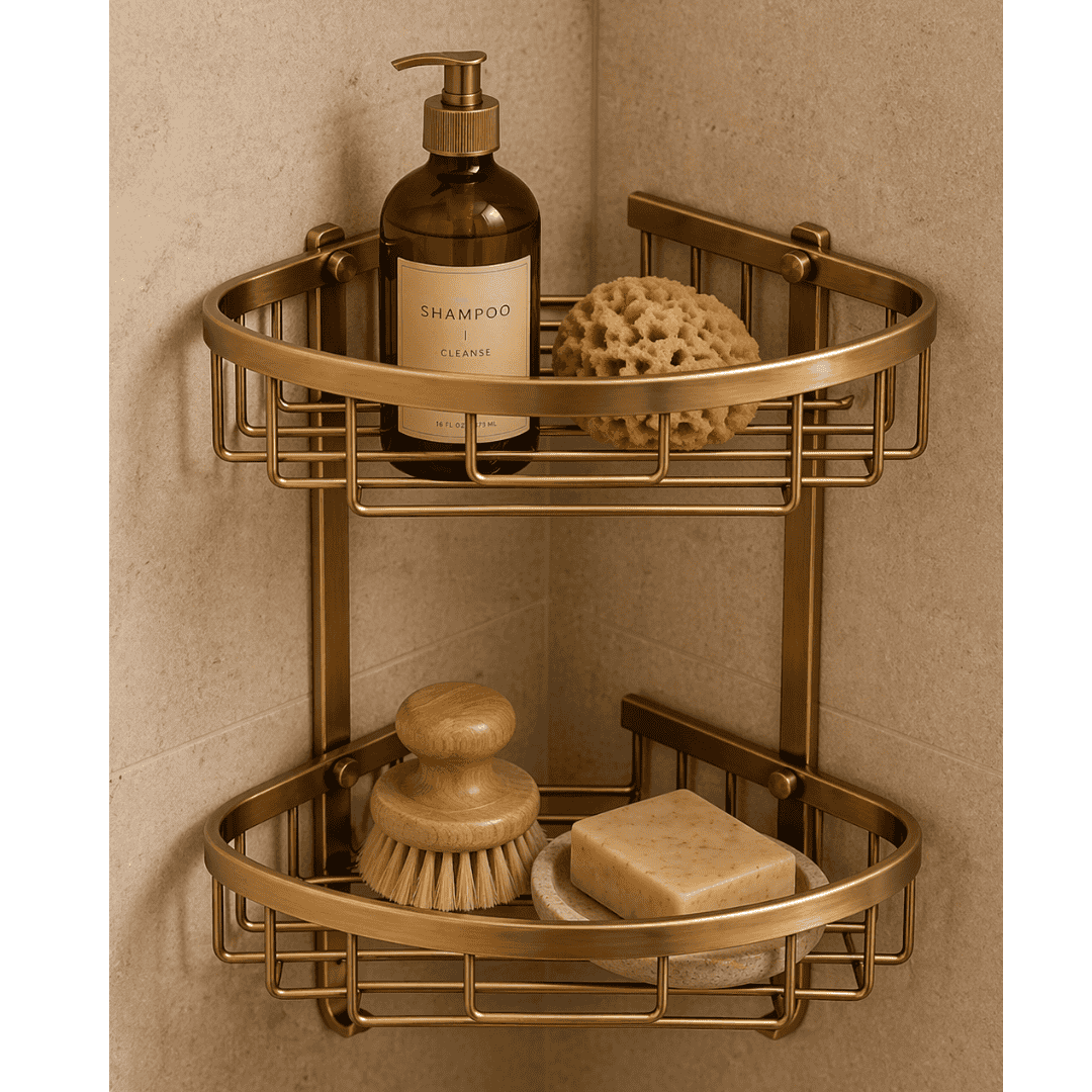 Brass Corner Shelf