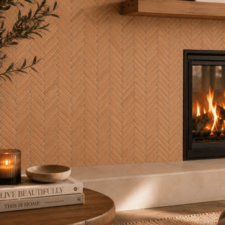 Cement Herringbone Terracota